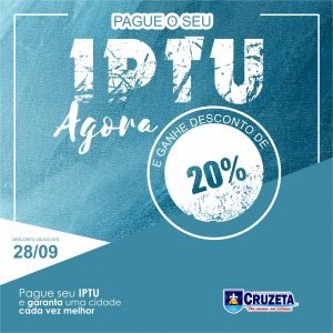 Pagando seu IPTU 2018 até 28 de setembro você ganha 20% de desconto
